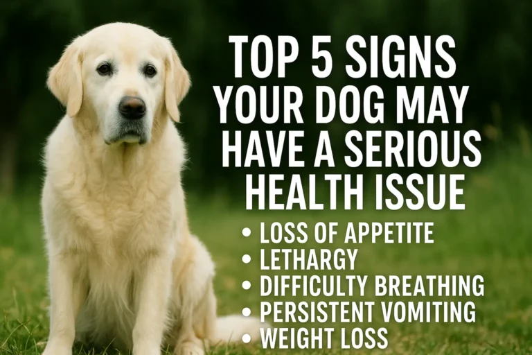 Top 5 Signs Your Dog May Have a Serious Health Issue